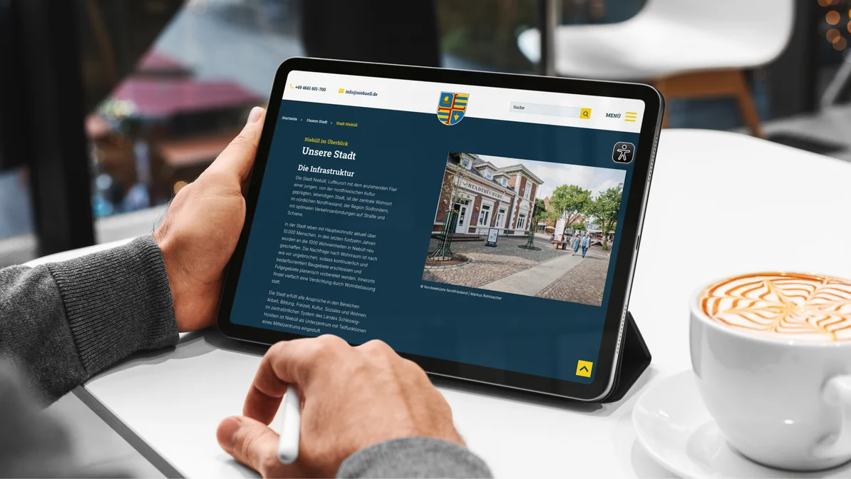 Case Stadt Niebüll Tablet Mockup