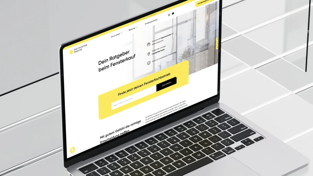 Case Grafik Das richtige Fenster Mockup Computer
