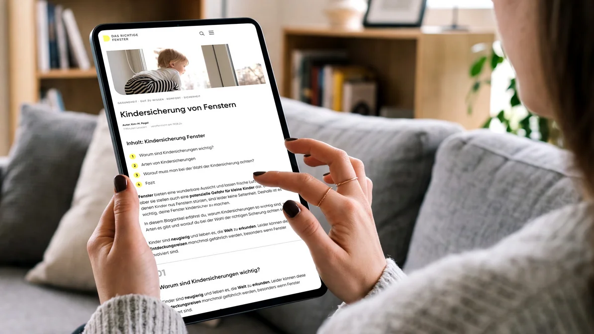 Case Grafik Das richtige Fenster Mockup Ipad