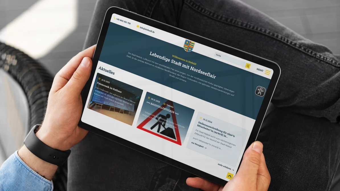 Case Stadt Niebüll Tablet Mockup